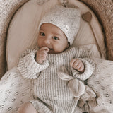 Luna + Luca Knotted Hat | Black Speckle | Milk & Baby