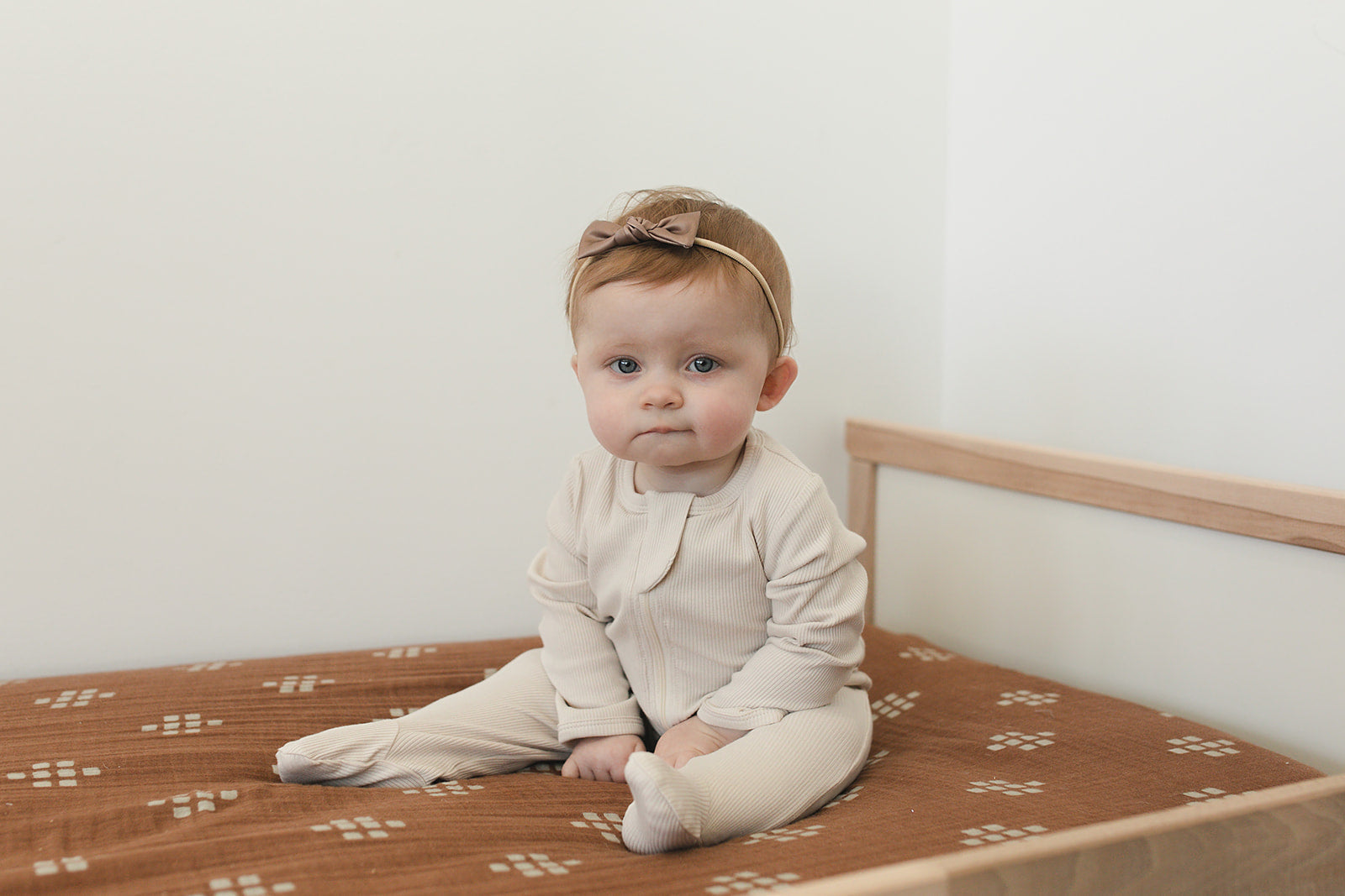 Vanilla Organic Cotton Ribbed Zipper | Milk & Baby