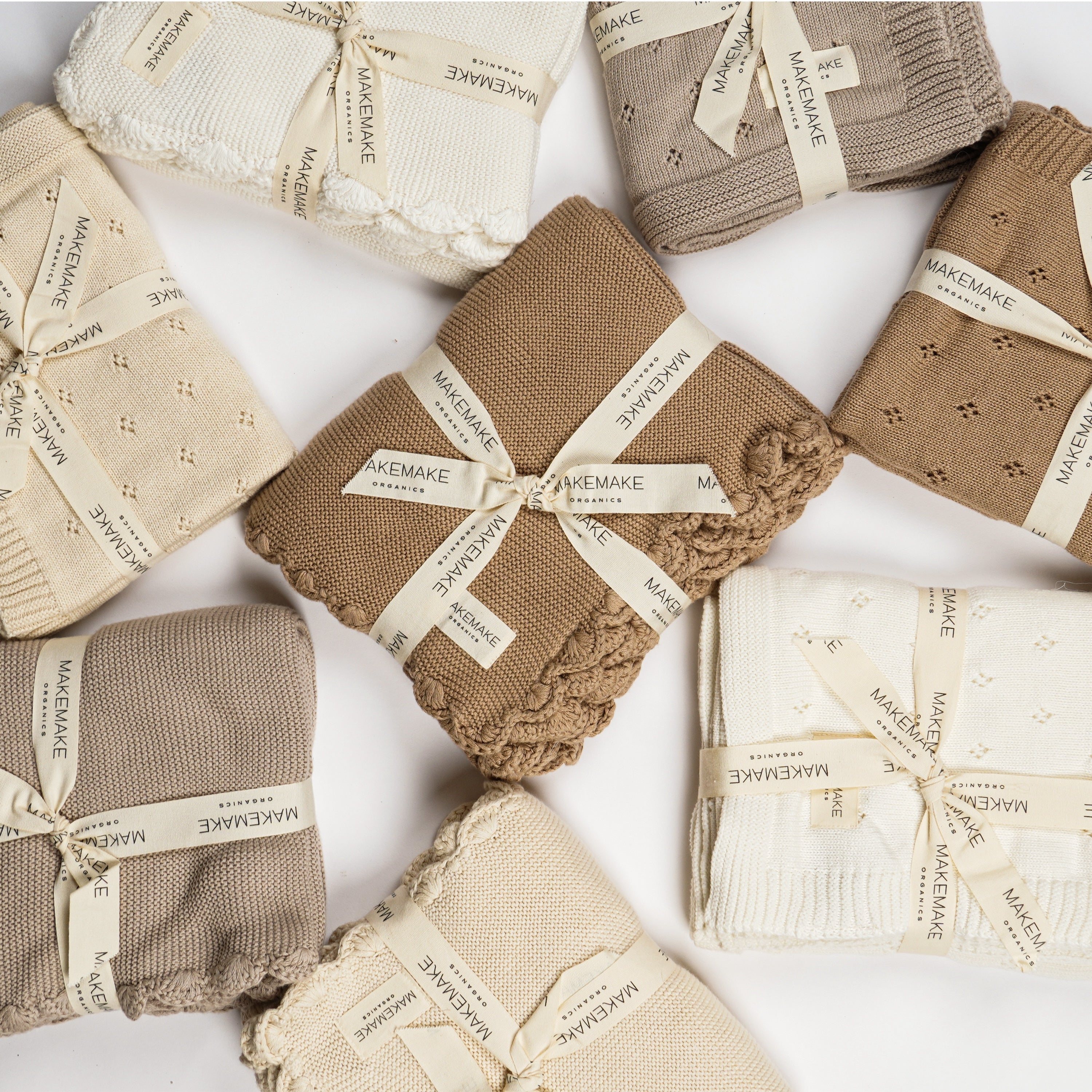 Sand | Organic Cotton Pointelle Baby Blanket | Milk & Baby