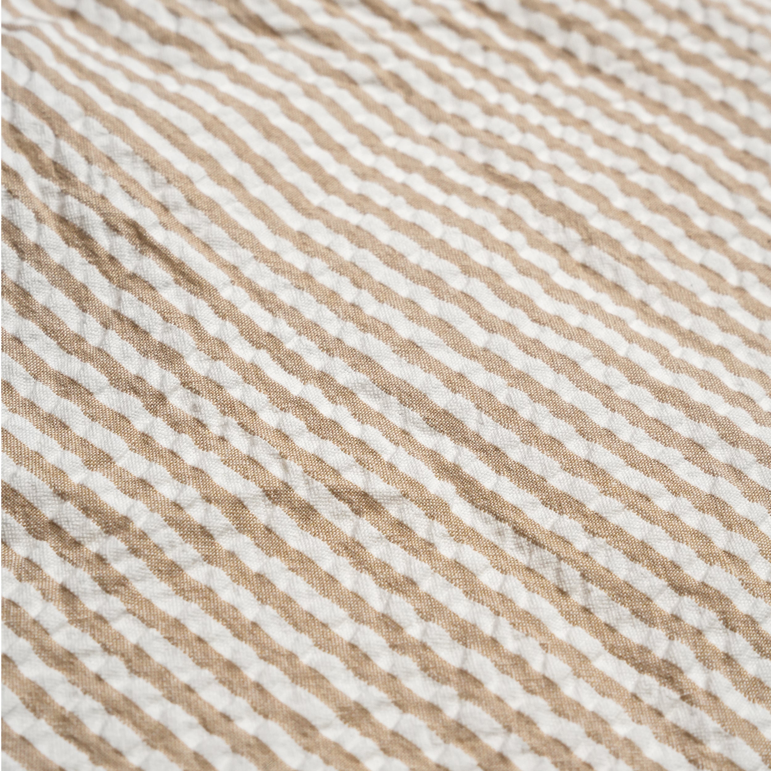 Brown Stripes | Organic Short Bubble Romper | Milk & Baby