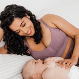 Sublime® Bamboo Hands-Free Pumping Lounge & Sleep Bra | Twilight | Milk & Baby