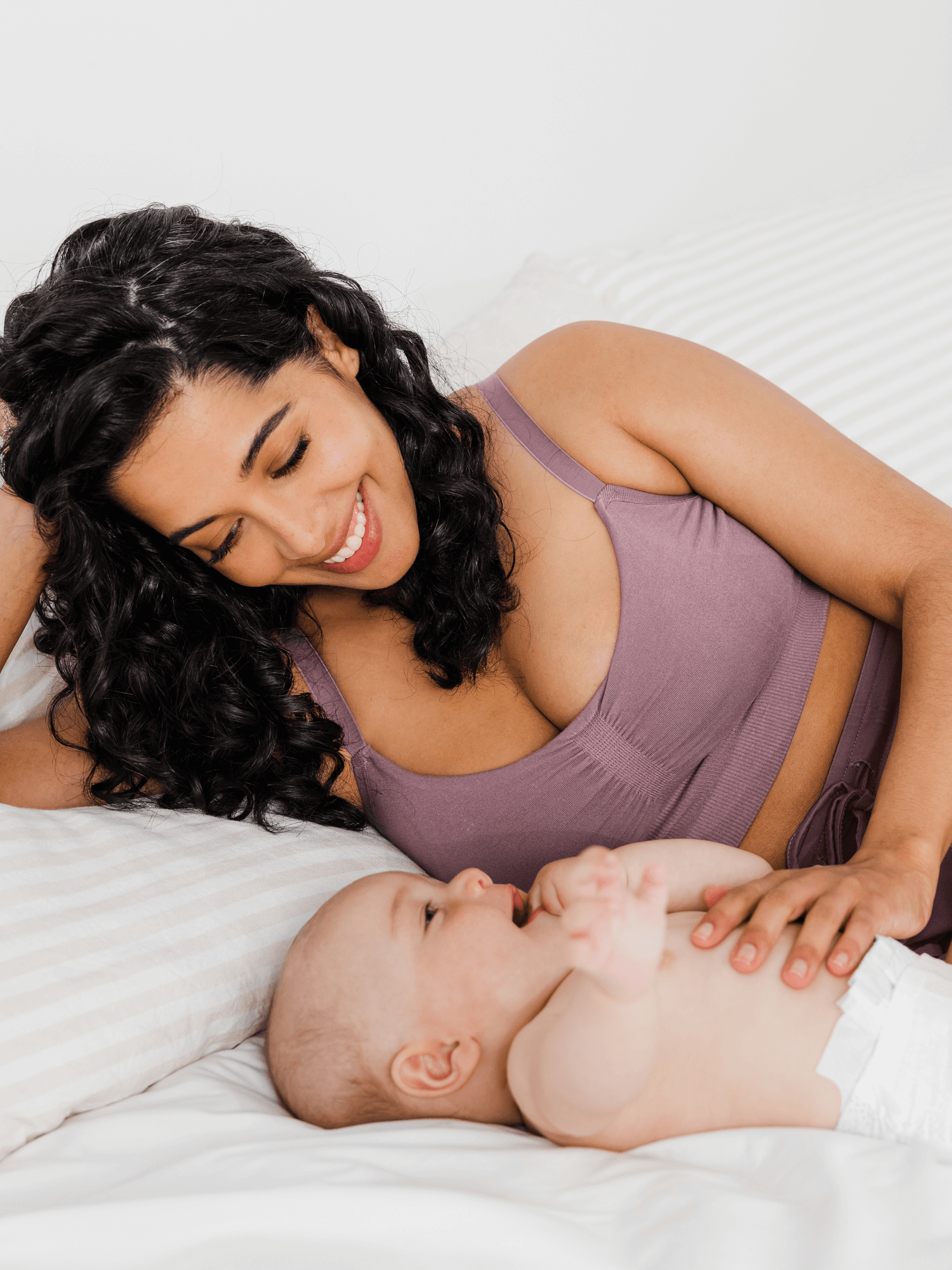 Sublime® Bamboo Hands-Free Pumping Lounge & Sleep Bra | Twilight | Milk & Baby