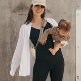 Sublime® Bamboo Maternity & Postpartum Bike Short | Black | Milk & Baby