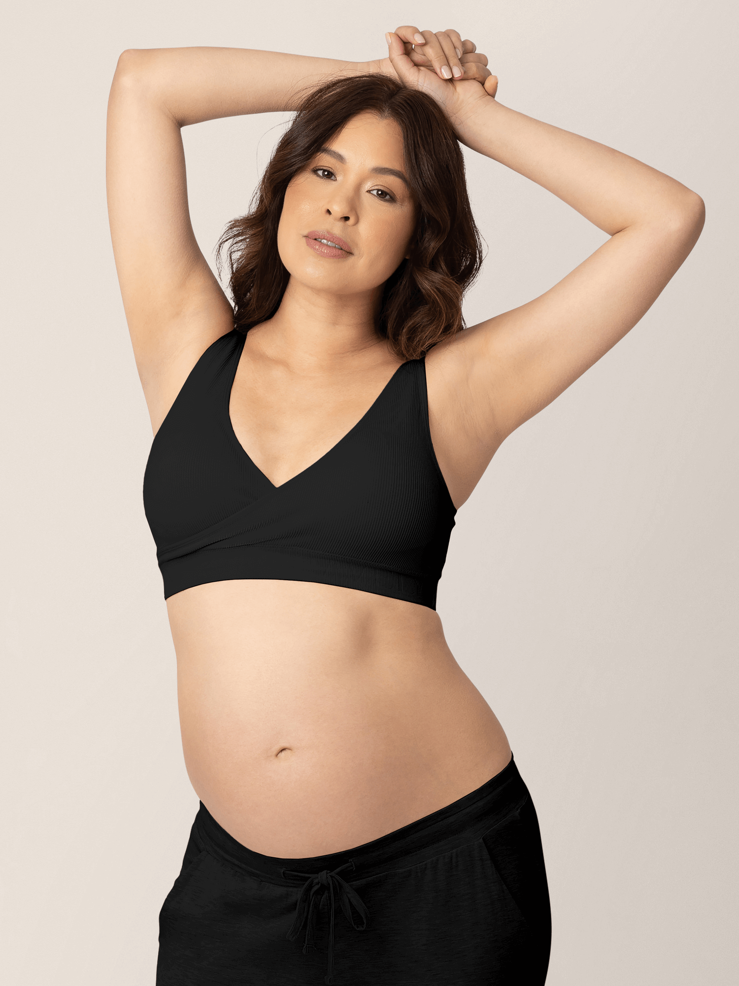 Sublime® Adjustable Crossover Nursing & Lounge Bra | Black | Milk & Baby