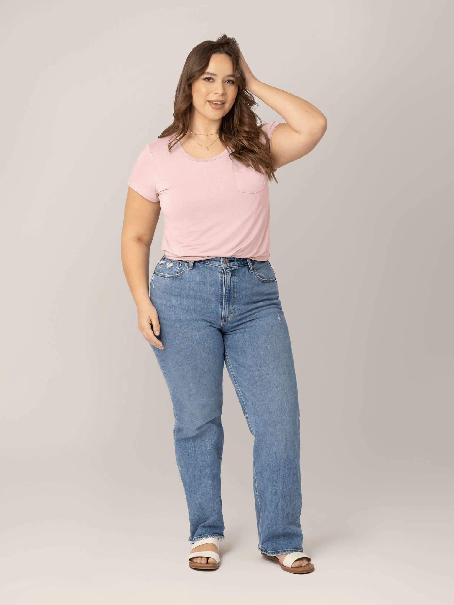 Everyday Maternity & Nursing T-shirt | Dusty Pink | Milk & Baby