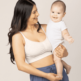 Sublime® Bamboo Hands-Free Pumping Lounge & Sleep Bra | Oatmeal Heather | Milk & Baby