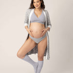 Premium Maternity Compression Socks (2-Pack) | Soft Pink & Grey Heather | Milk & Baby
