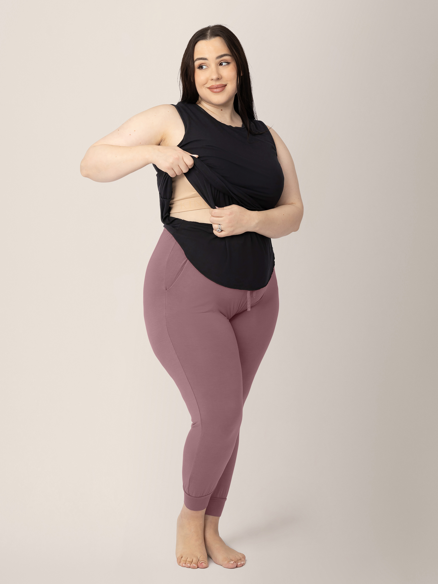 Bamboo Maternity & Nursing Tank | Black | Milk & Baby