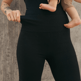 Sublime® Bamboo Maternity & Postpartum Bike Short | Black | Milk & Baby
