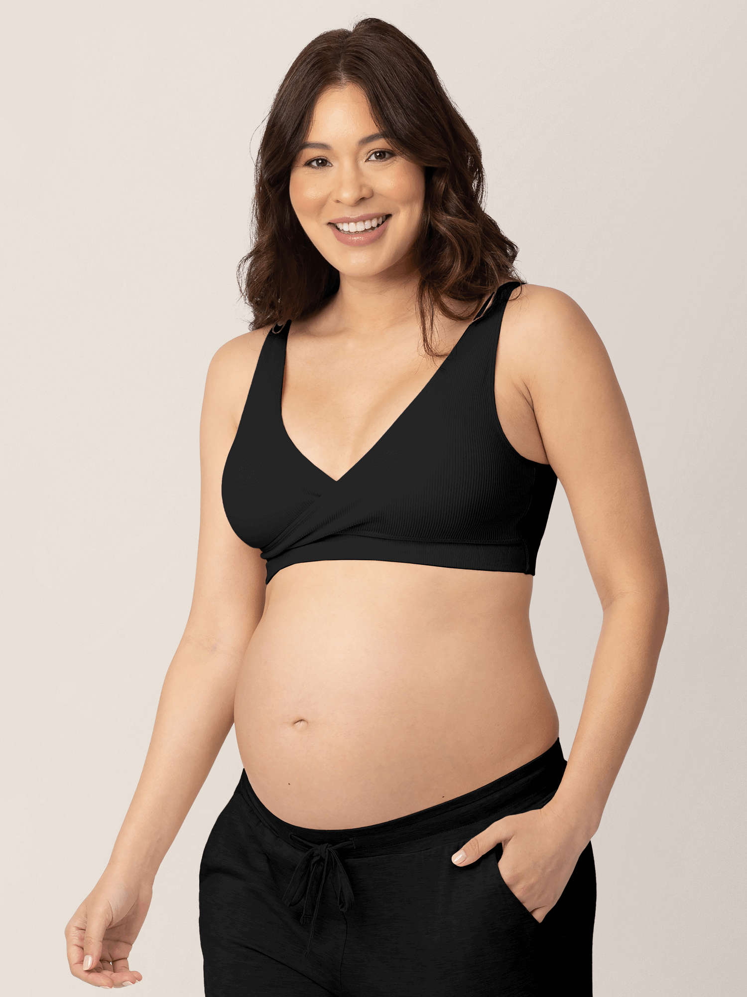Sublime® Adjustable Crossover Nursing & Lounge Bra | Black | Milk & Baby