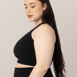Sublime® Bamboo Maternity & Nursing Longline Bra Top | Black | Milk & Baby