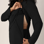 Bamboo Maternity & Nursing Long Sleeve T-shirt | Black | Milk & Baby