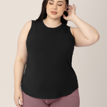 Bamboo Maternity & Nursing Tank | Black | Milk & Baby
