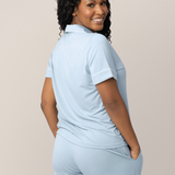 Clea Bamboo Short Sleeve Pajama Set | Mist | Milk & Baby