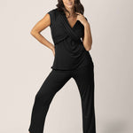 Davy Maternity & Nursing Pajama Set | Black | Milk & Baby