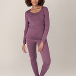 Jane Nursing Pajama Set | Burgundy Plum | Milk & Baby