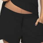 Bamboo Maternity & Postpartum Lounge Short | Black | Milk & Baby