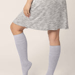Premium Maternity Compression Socks (2-Pack) | Soft Pink & Grey Heather | Milk & Baby