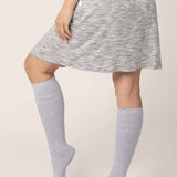 Premium Maternity Compression Socks (2-Pack) | Soft Pink & Grey Heather | Milk & Baby