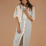 Watts Striped Knit Dress | Nursing Friendly Milk & Baby
