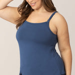 Bamboo Lounge Around Nursing Tank | Slate Blue | Milk & Baby