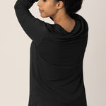Bamboo Maternity & Nursing Long Sleeve T-shirt | Black | Milk & Baby