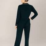 Clea Bamboo Long Sleeve Pajama Set | Black | Milk & Baby
