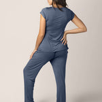 Davy Maternity & Nursing Pajama Set | Slate Blue | Milk & Baby