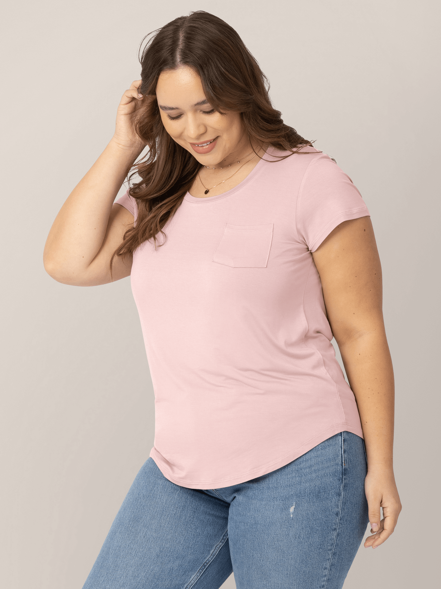 Everyday Maternity & Nursing T-shirt | Dusty Pink | Milk & Baby