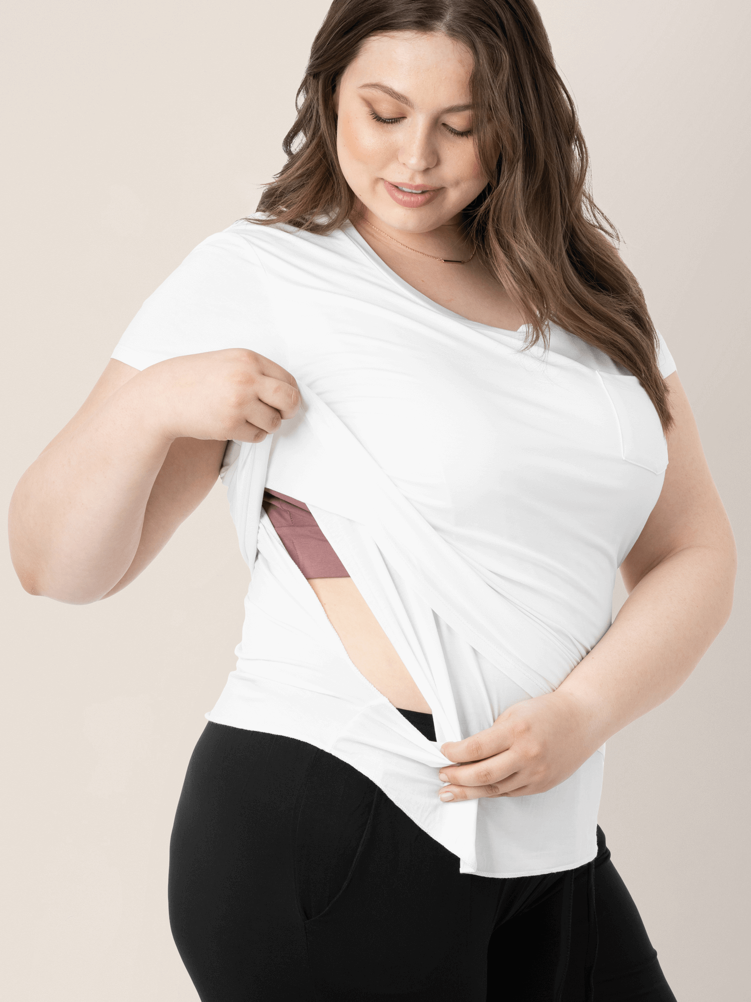 Everyday Maternity & Nursing T-shirt | White | Milk & Baby