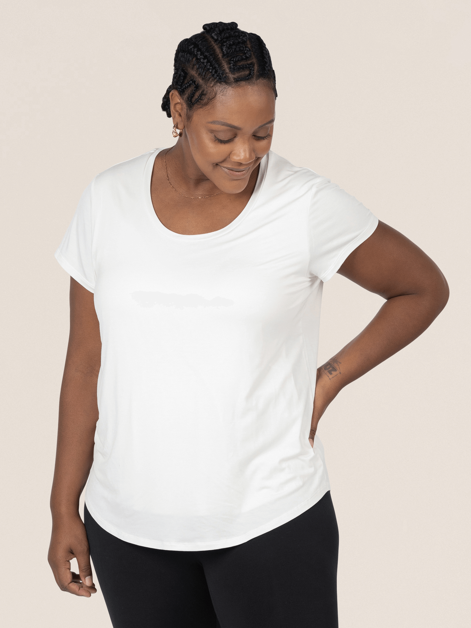 Everyday Maternity & Nursing T-shirt | White | Milk & Baby