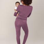 Jane Nursing Pajama Set | Burgundy Plum | Milk & Baby