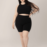 Sublime® Bamboo Maternity & Postpartum Bike Short | Black | Milk & Baby