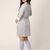 Premium Maternity Compression Socks (2-Pack) | Soft Pink & Grey Heather | Milk & Baby