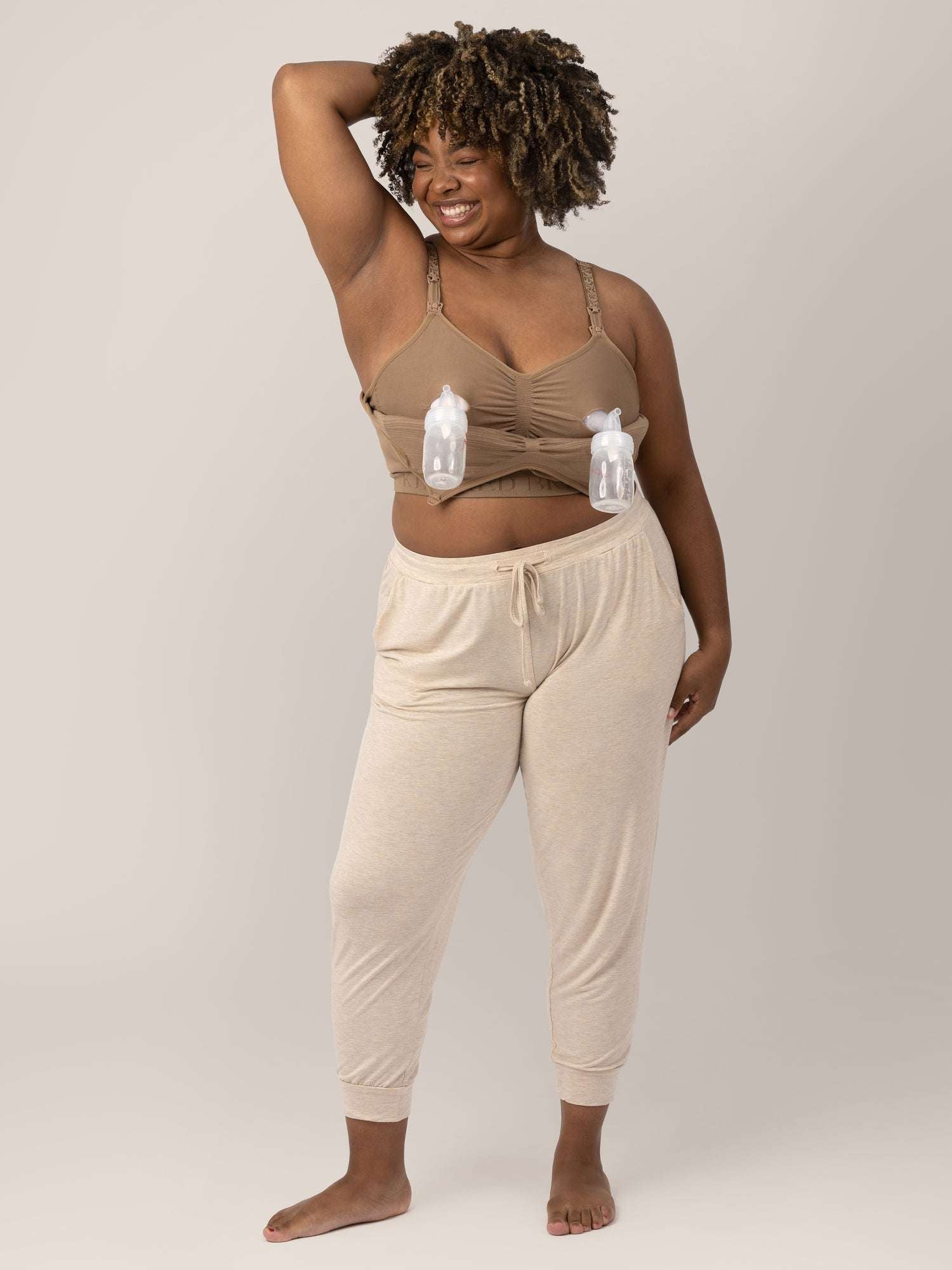 Sublime® Hands-Free Pumping & Nursing Bra | Latte | Milk & Baby