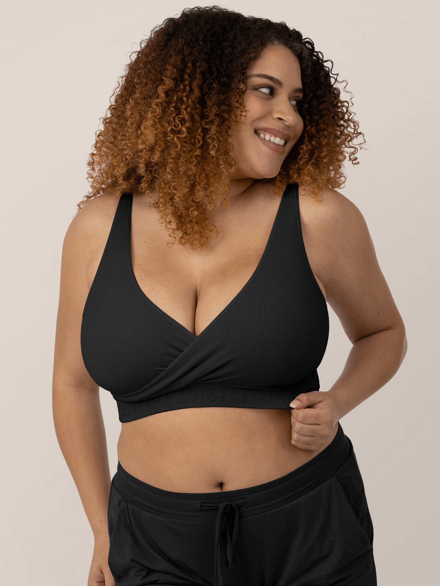 Sublime® Adjustable Crossover Nursing & Lounge Bra | Black | Milk & Baby