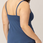 Bamboo Lounge Around Nursing Tank | Slate Blue | Milk & Baby