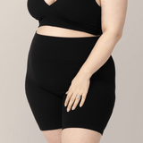 Sublime® Bamboo Maternity & Postpartum Bike Short | Black | Milk & Baby