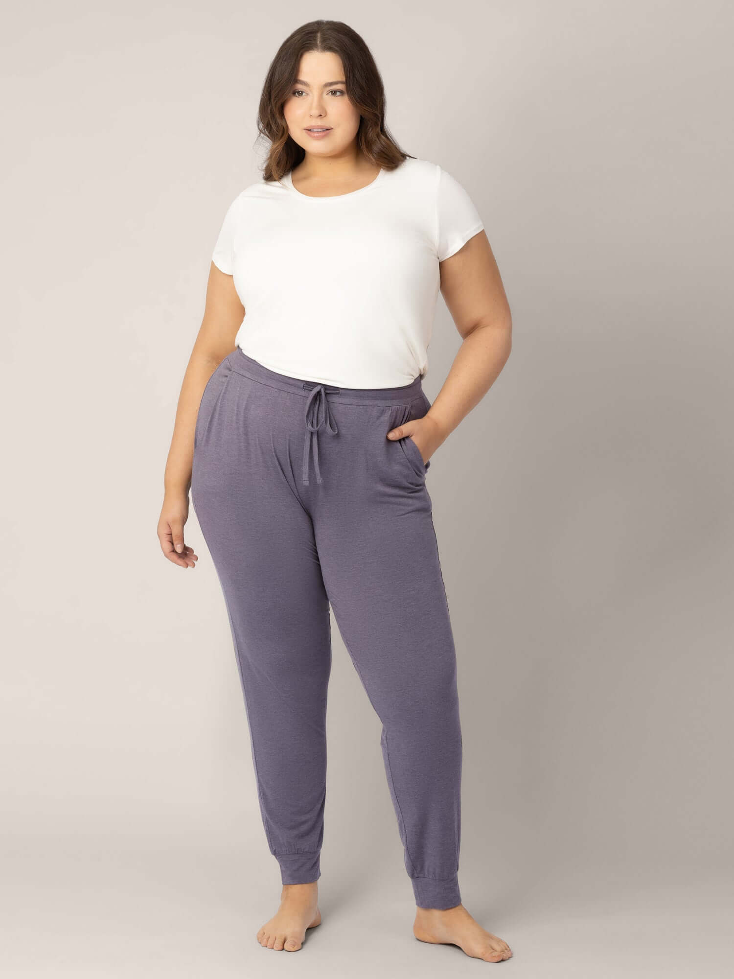 Everyday Lounge Jogger | Heathered Granite | Milk & Baby