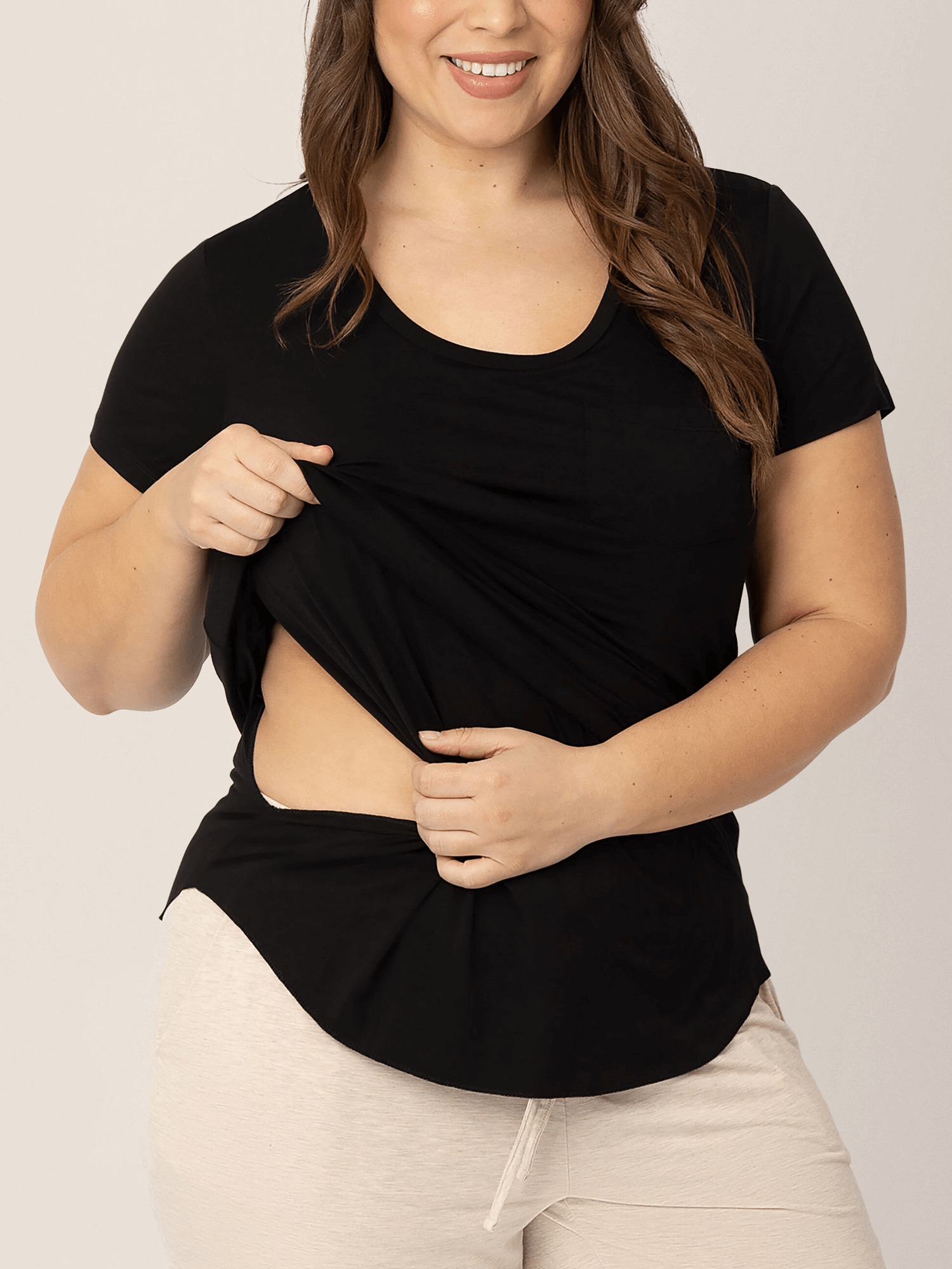 Everyday Maternity & Nursing T-shirt | Black | Milk & Baby