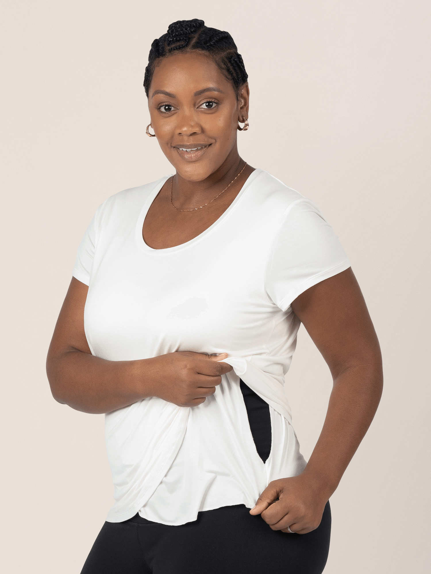 Everyday Maternity & Nursing T-shirt | White | Milk & Baby