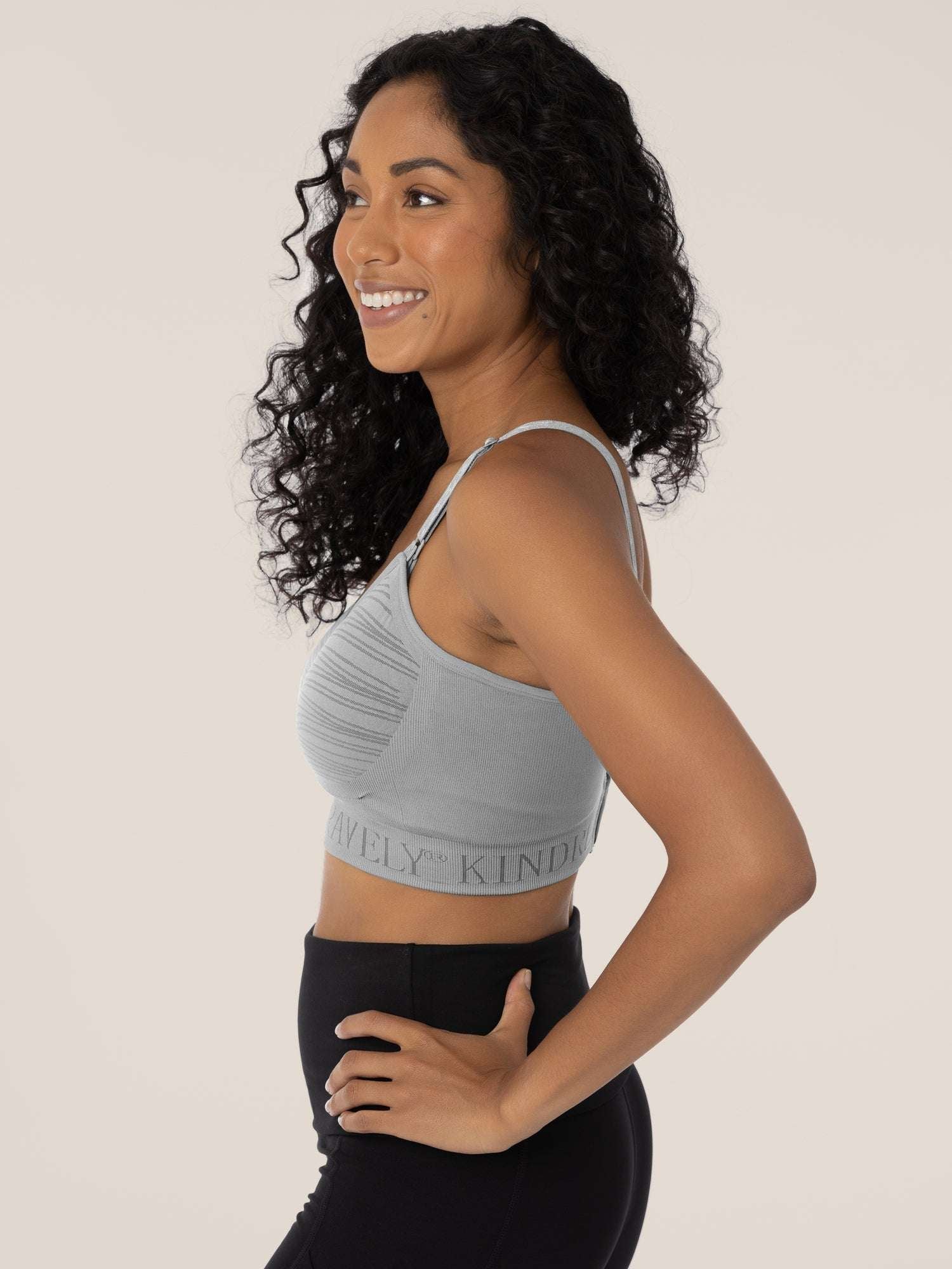 Sublime® Hands-Free Pumping & Nursing Bra | Grey | Milk & Baby