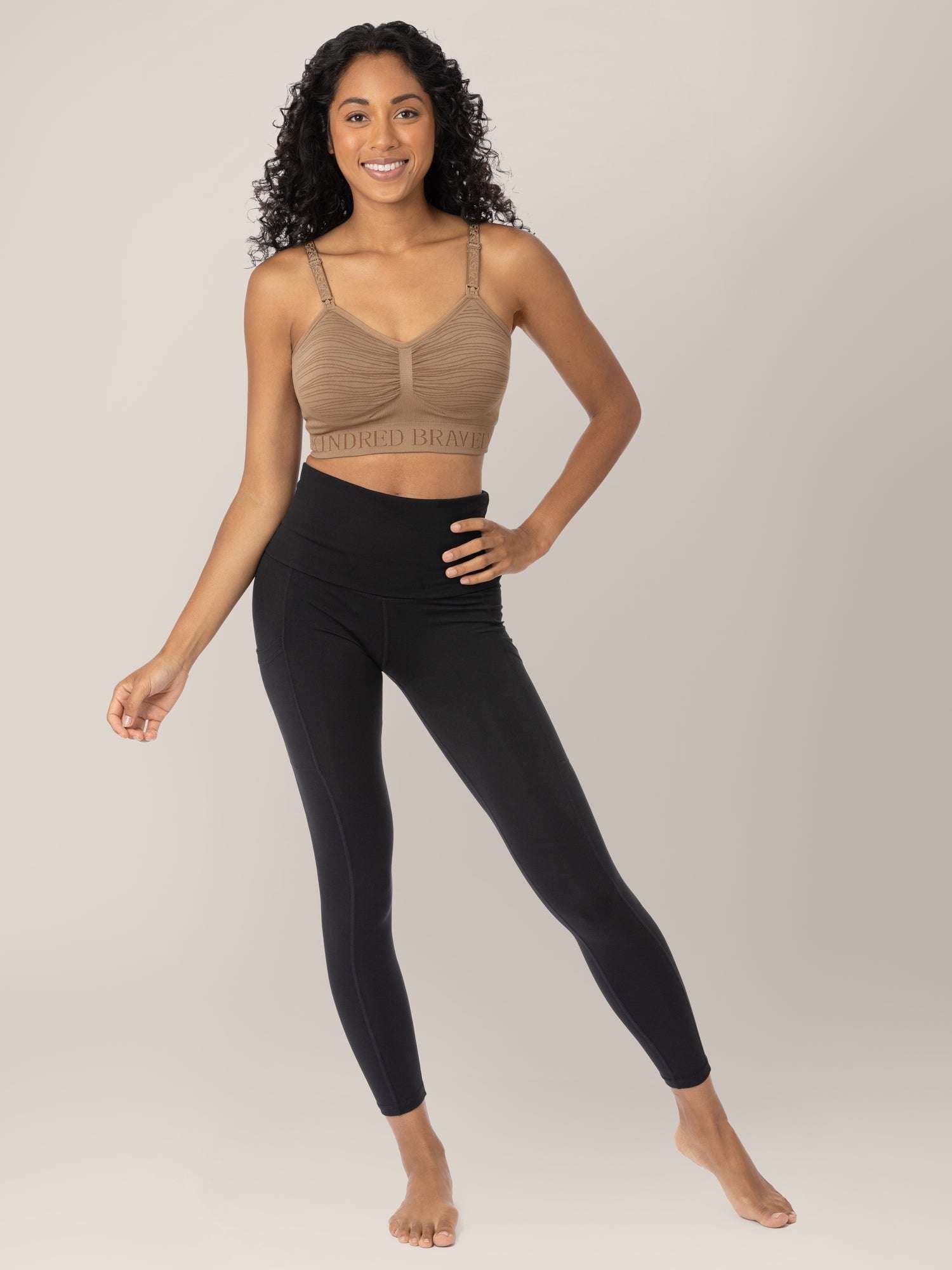 Sublime® Hands-Free Pumping & Nursing Bra | Latte | Milk & Baby
