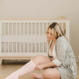 Premium Maternity Compression Socks (2-Pack) | Soft Pink & Grey Heather | Milk & Baby