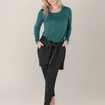 Bamboo Maternity & Nursing Long Sleeve T-shirt | Evergreen | Milk & Baby