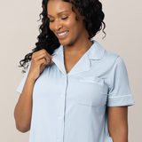 Clea Bamboo Short Sleeve Pajama Set | Mist | Milk & Baby