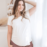 Everyday Maternity & Nursing T-shirt | White | Milk & Baby