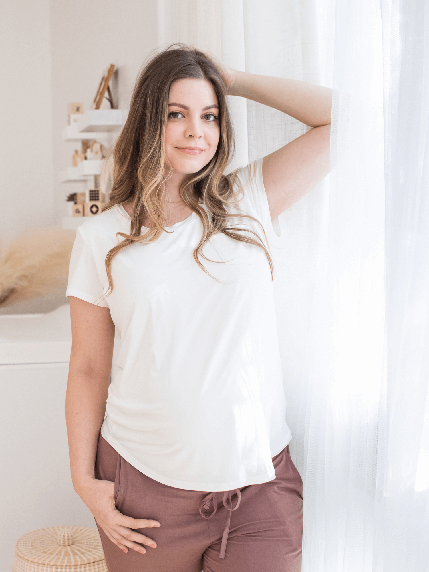 Everyday Maternity & Nursing T-shirt | White | Milk & Baby