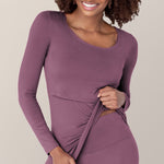 Jane Nursing Pajama Set | Burgundy Plum | Milk & Baby