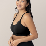 Sublime® Hands-Free Pumping & Nursing Sports Bra | Black | Milk & Baby